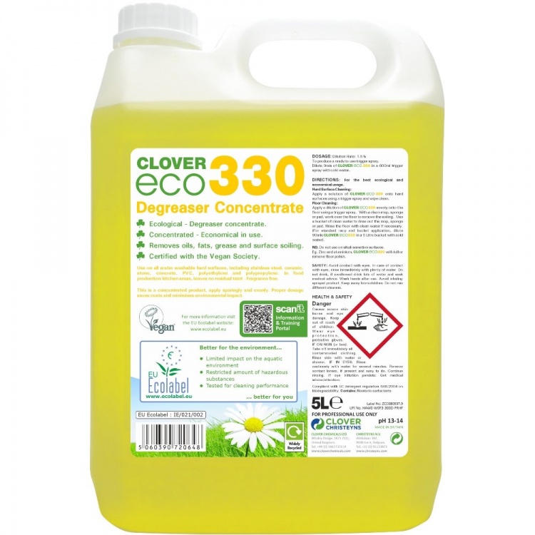 Clover Chemicals Eco 330 Degreaser Concentrate